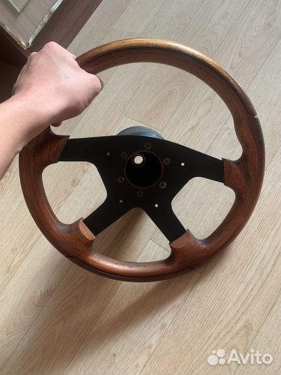 Спортивный руль деревянный