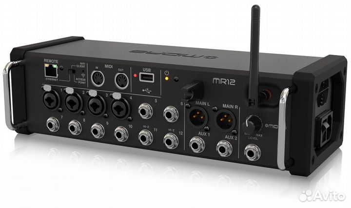 Midas MR12, цифровой микшер, 4 мик Midas XLR + 8 л