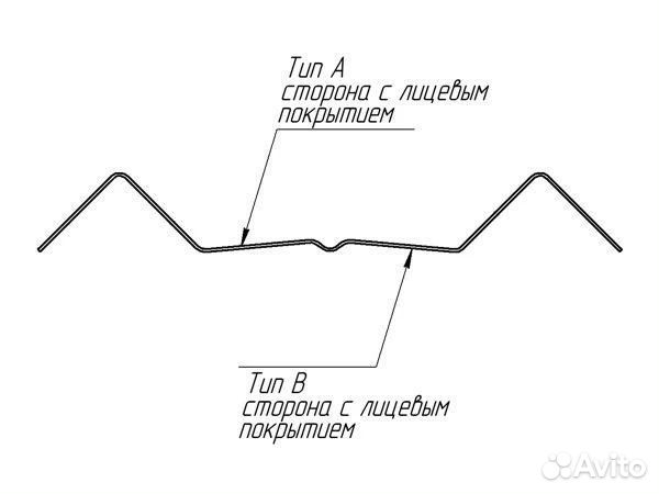 Штакетник М-образный В фигурный 0,45 Drap-double TX RAL 9005 черный