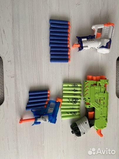 Nerf 3 бластера, рабочие