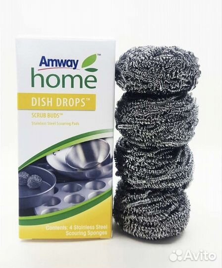 Dish drops металлические губки amway