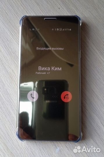 Оригинал Чехол Clear View - Samsung A5 (2016) Gold