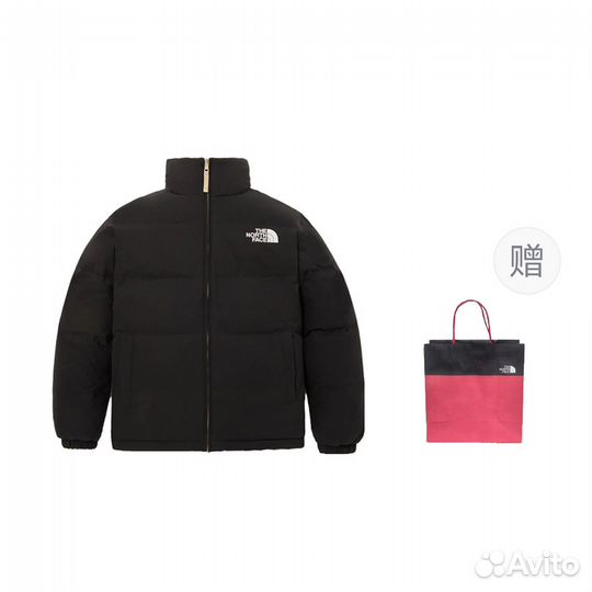 THE north face Down Jackets Unisex Black+Shopping Bag (M)(35)