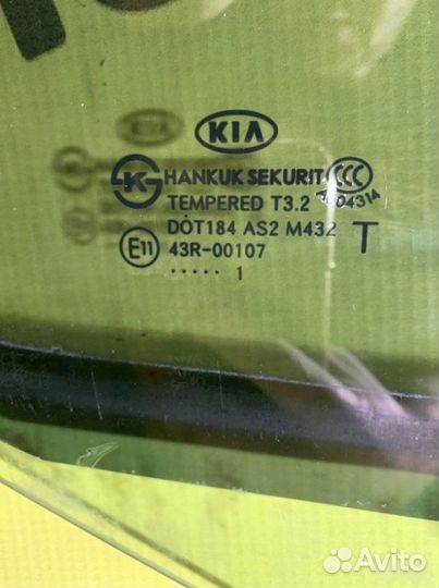 Стекло двери заднее правое Kia Cerato 2 2008-2013