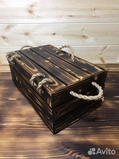 Ящик подарочный деревянный. Упаковка подарка