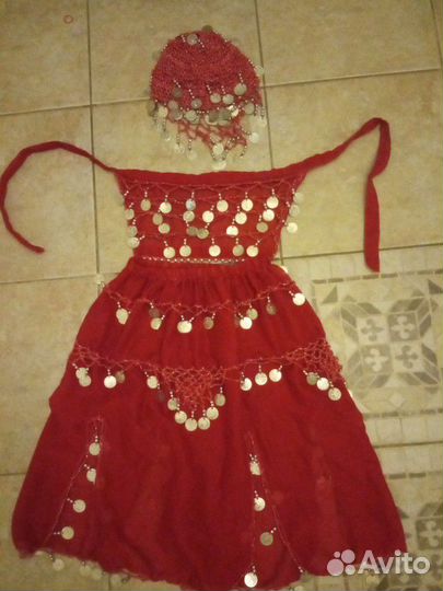 Карнавальный костюм для девочки юбка, лиф и вязана