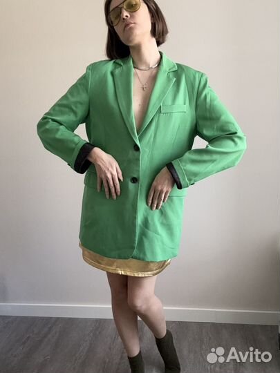 Пиджак жакет зеленый
