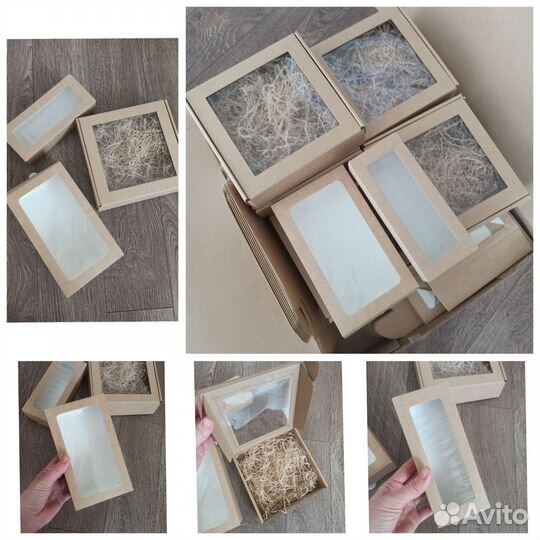 Крафт коробки с окошком