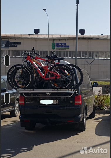 Велобагажник для 4 велосипедов vw t5 t5gp multivan