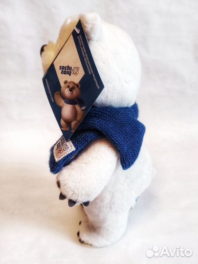 Олимпийский мишка белый 25 см Сочи 2014