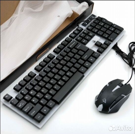 Комплект клавиатура и мышь с подсветкой luminous
