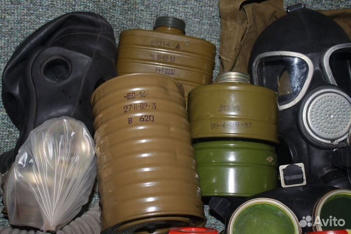 Противогазы, фильтры, гофротрубки