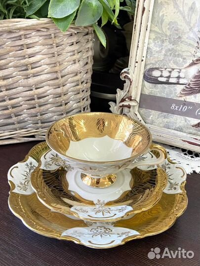 Роскошное чайное трио Oscar Schaller