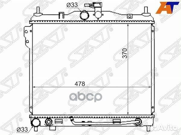 Радиатор Hyundai Getz 02-11 HY0008 Sat
