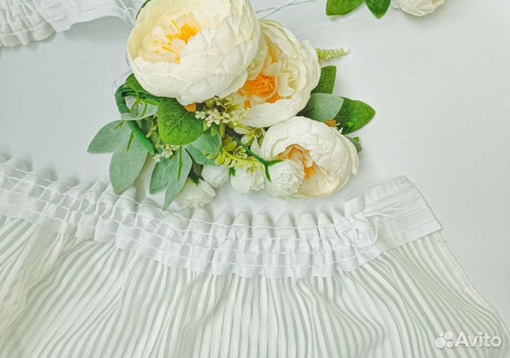 Тюль штора ламбрекен в полоску