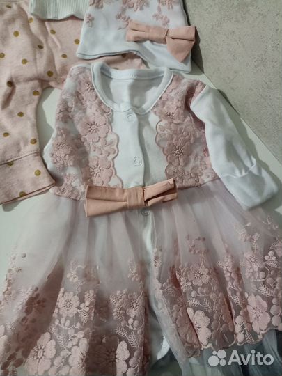 Пакет вещей на девочку 0-3 месяца