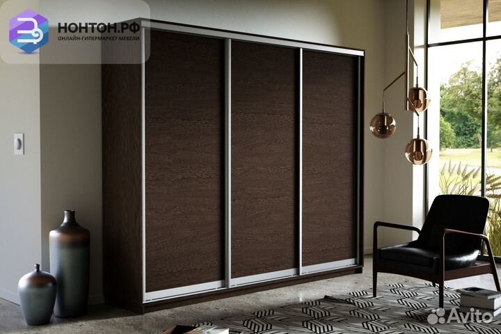 Шкаф-купе 3-х дверный Экспресс 45 венге