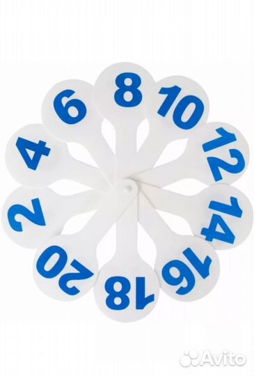 Веер- касса двусторонние (цифры и буквы)