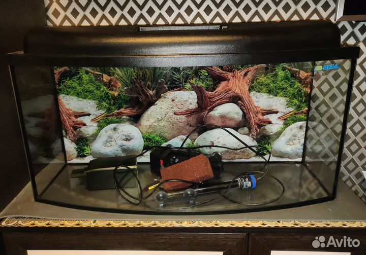 Аквариум на 85 литров со всем оборудованием