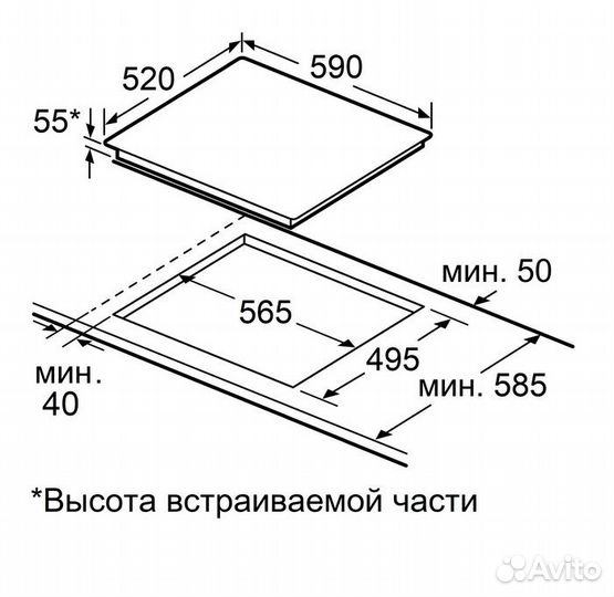 Варочная поверхность индукционная Maunfeld CVI594SB2BKA Inverter