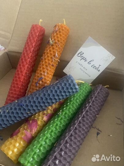 Свечи из вощины чакровые