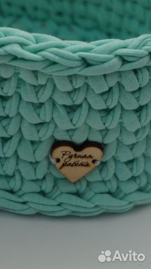 Корзинка из трикотажной пряжи