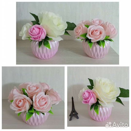 Букет из мыльных роз