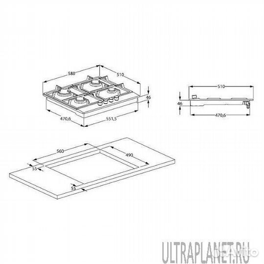 Газовая варочная панель Indesit ingt 61 IC/BK Нова