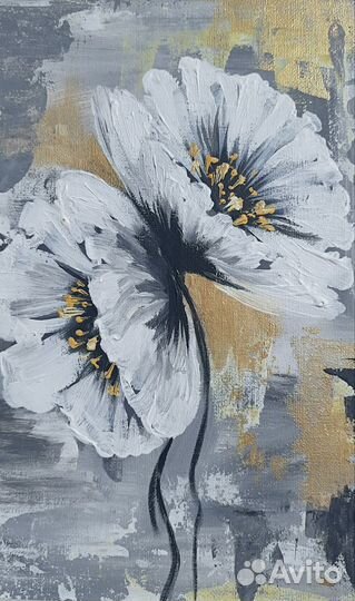 Картина в раме 30на40 абстракция холст акрил