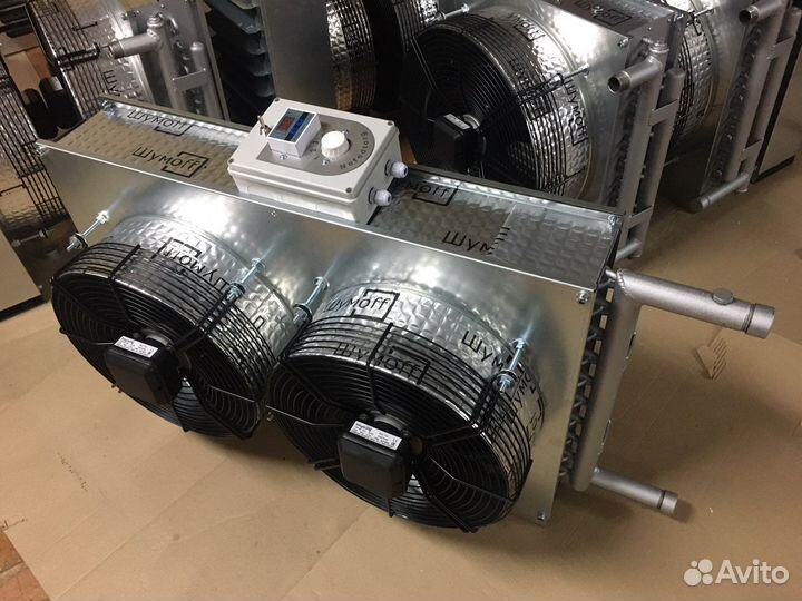 Тепловентилятор водяной мощный двухвентиляторный