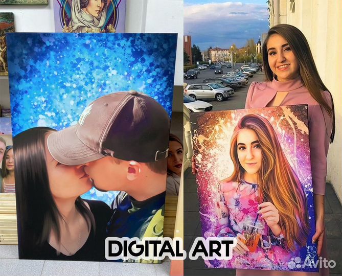 Портрет на холсте по фото на заказ Тула