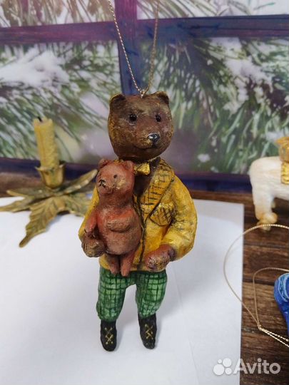 Ватные елочные игрушки