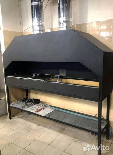 Закрытый мангал для веранды