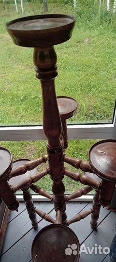 Подставка для цветов напольная деревянная