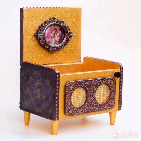 Шкатулка Радиола ручная работа