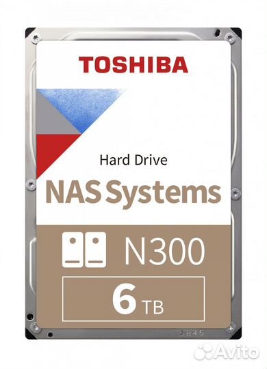 Жесткий диск toshiba N300 hdwg460uzsva, 6тб, HDD
