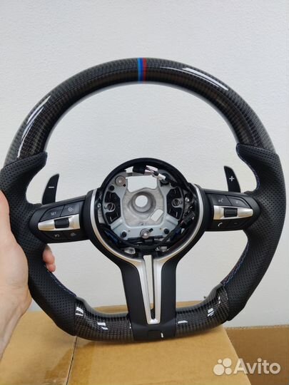 Руль бмв F10 карбон/кожа/перфорация