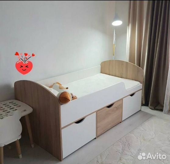Детская кровать 3 ящика новая