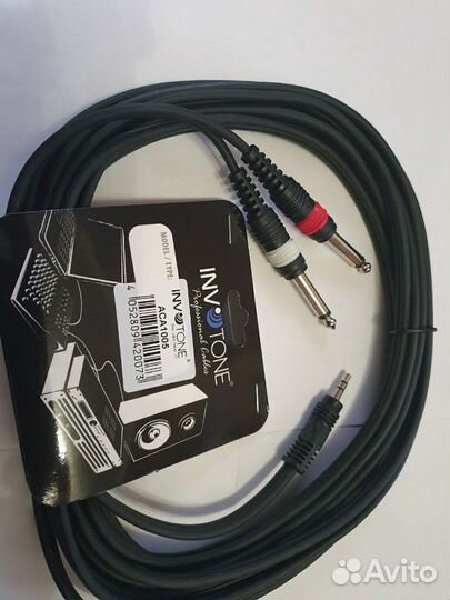 AUX кабель инсертный для ноутбука и др