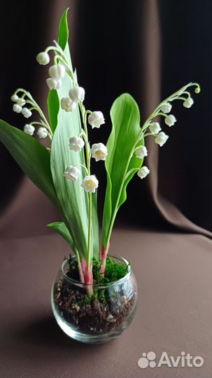 Ландыши из холодного фарфора