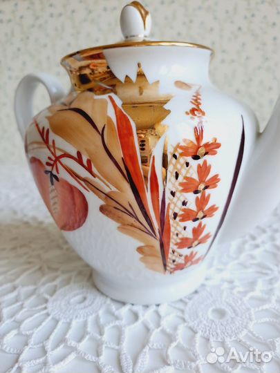 Чайник, чайные пары, тарелки лфз Физалис, СССР