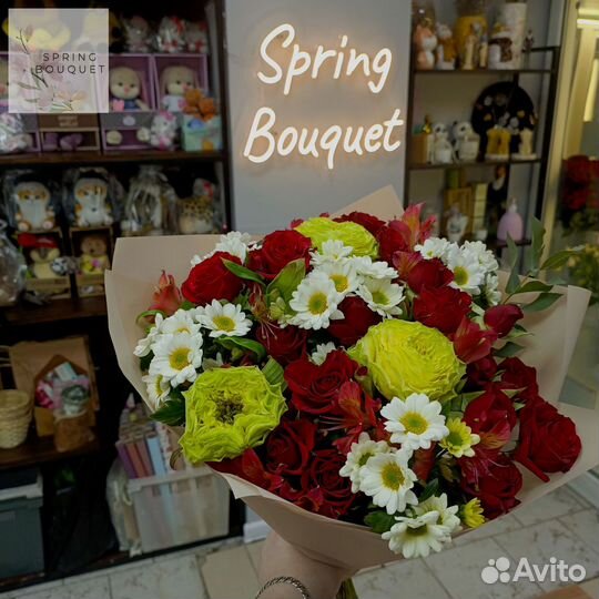 Букет пионовидные розы