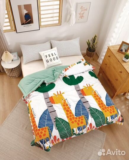 Белье постельное с готовым одеялом евро