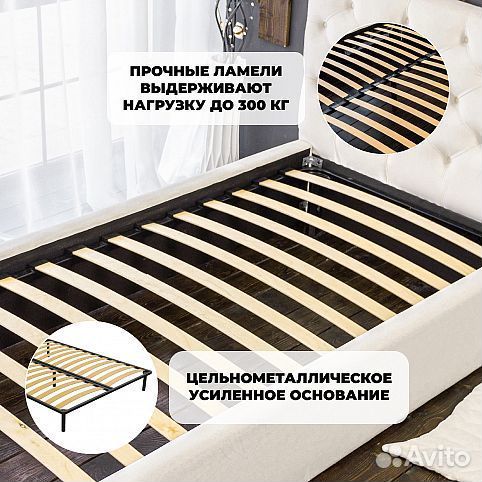 Кровать односпальная 90х200 в велюре Барокко