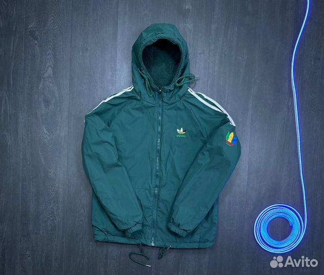 Куртка Adidas барашка двухсторонняя ретро 2024