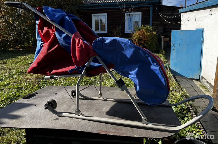 Сани коляска детские-теплые