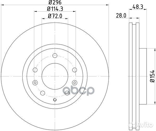 Диск тормозной перед BN-1660;197706;DI-347;