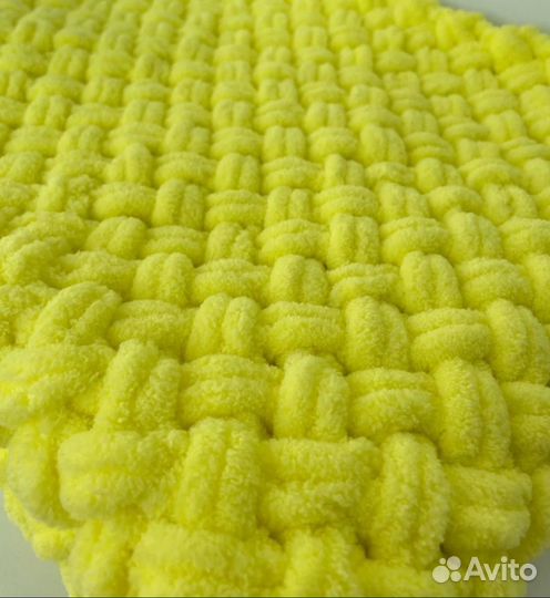 Плюшевый плед ручная работа