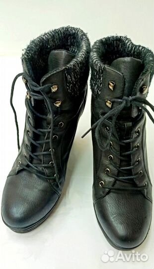 Кожаные ботильоны