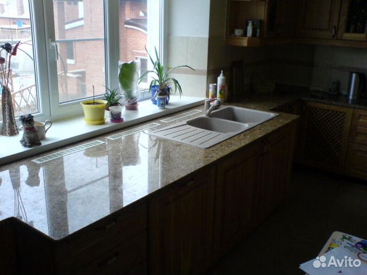 Столешница под раковину в ванную, из камня